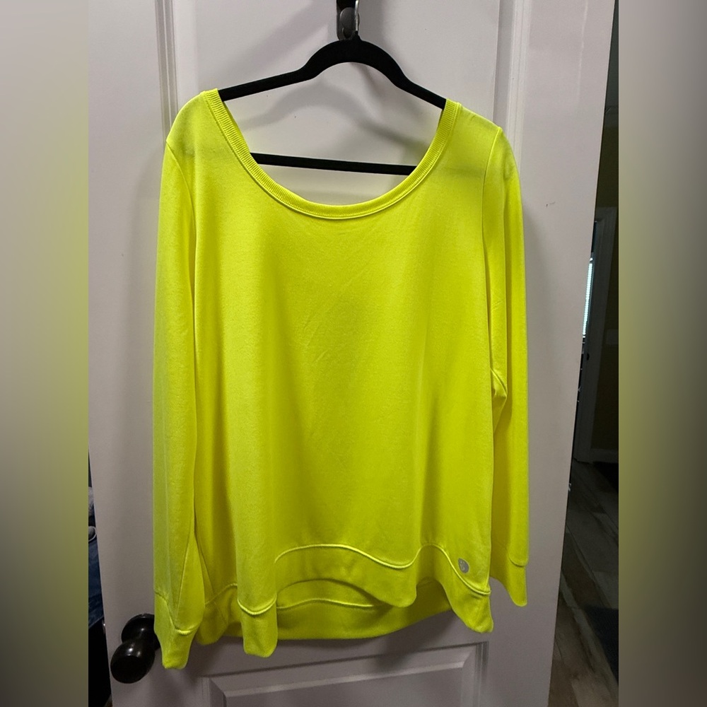 Torrid Neon Yellow Long Sleeve Top- Size 2